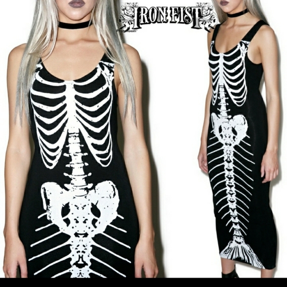 NWT Iron Fist Bone Deep Iridescent Dress - Picture 7 of 9